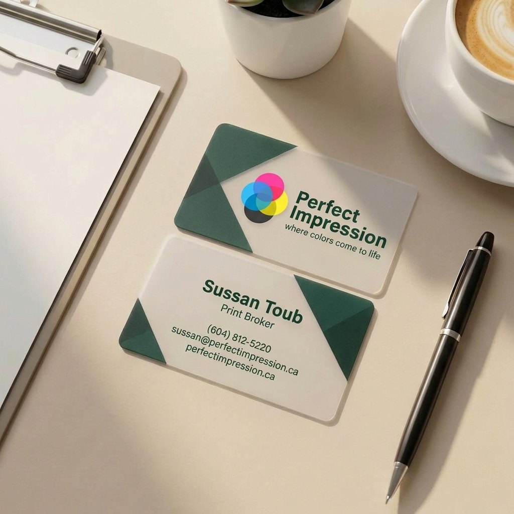Perfect Impression translucent plastic business card