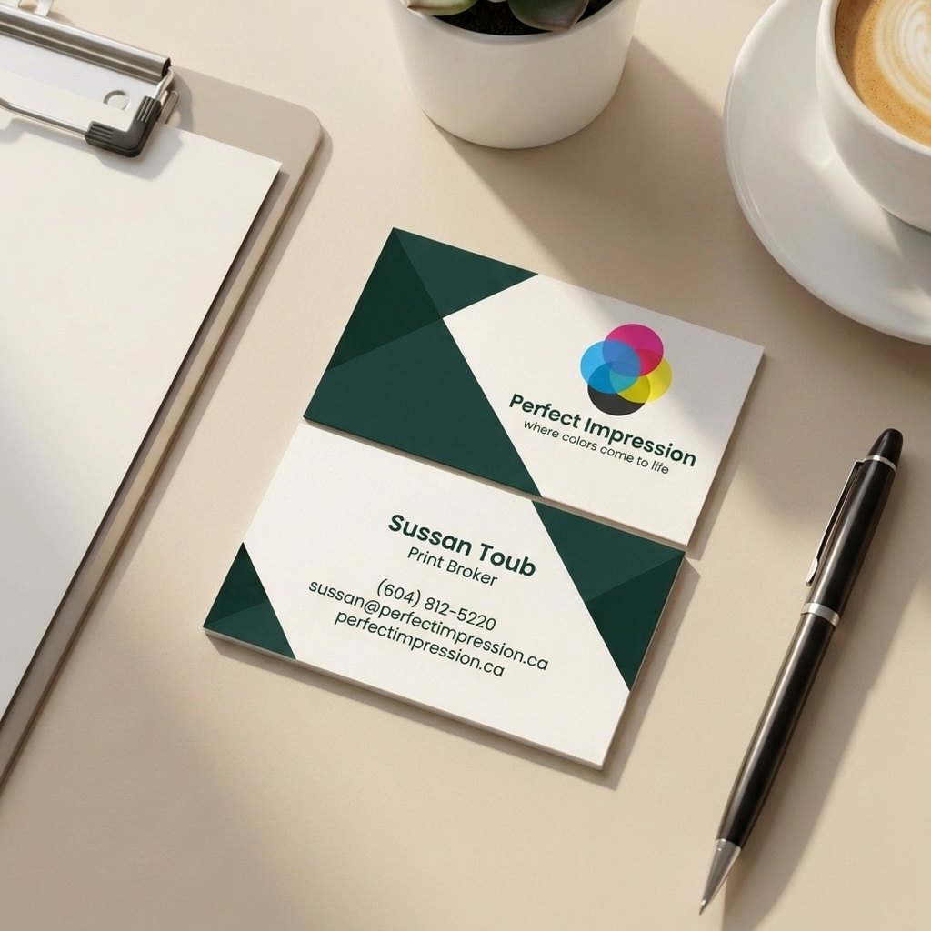 Perfect Impression business card, standard finish