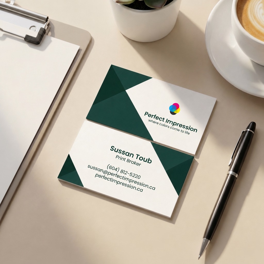 Perfect Impression business card, standard finish