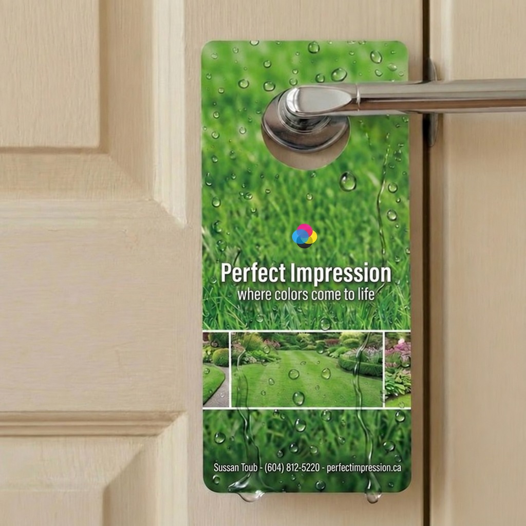 EndurACE door hanger on a lever door handle